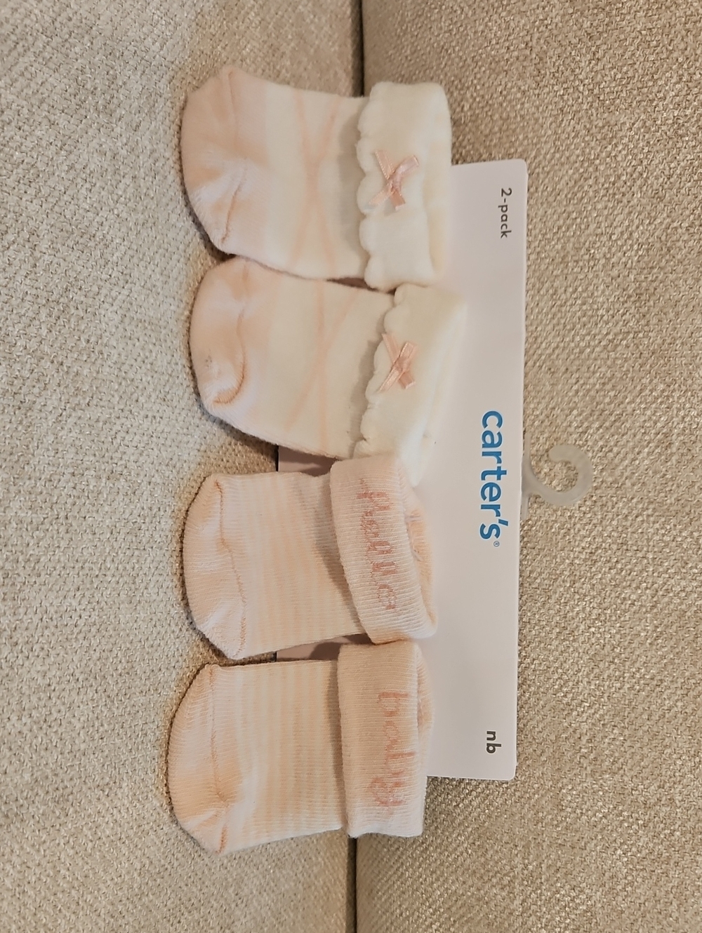 Carter's Soft Pink Newborn Sock Set - 2 Pack
